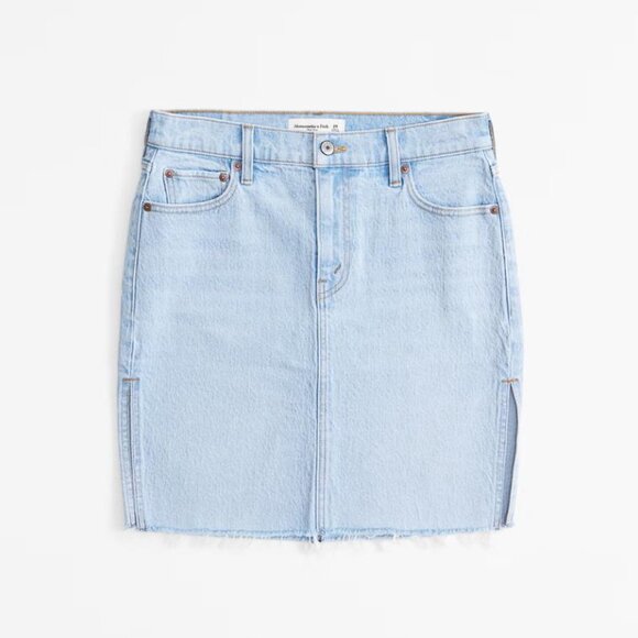 ABERCROMBIE & FITCH Women's Mid Rise Denim Pencil Midi Skirt Size 34 In … - Picture 1 of 11